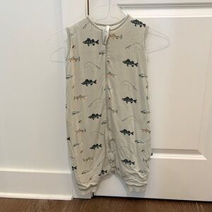 Kyte BABY Fish Print Kids Sleep Sack - Cream and Black